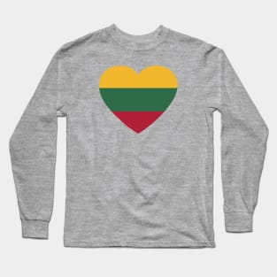 I Love Lithuania // Heart-Shaped Lithuanian Flag Long Sleeve T-Shirt